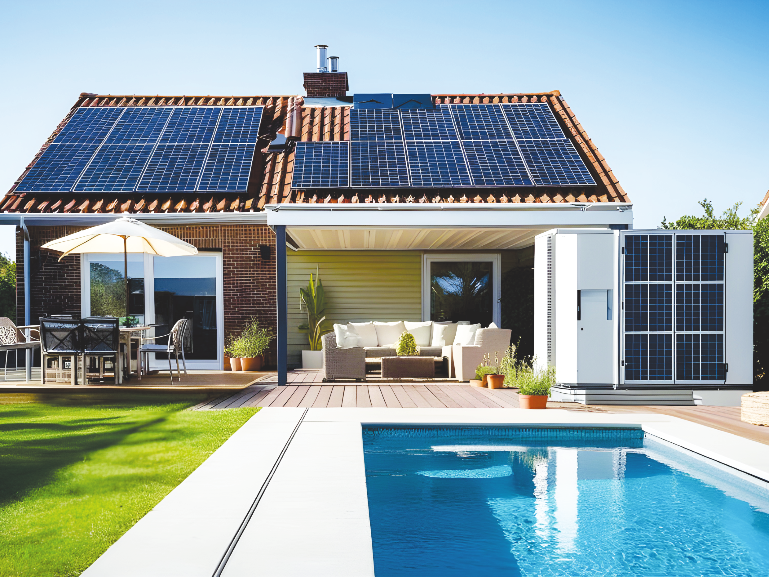 Residência com sistema de energia solar