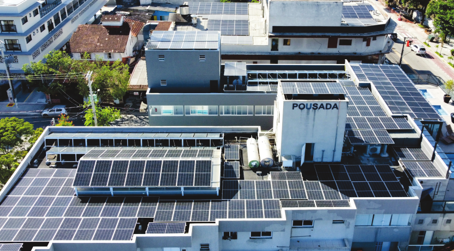 Instalação comercial de energia solar